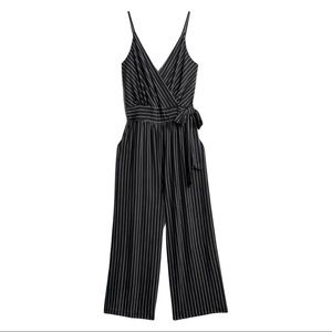 Vertical Striped Crop Jumpsuit